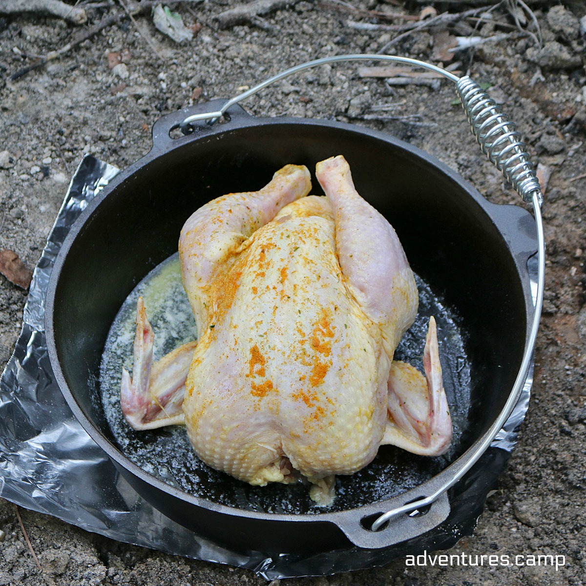 Dutch Oven Chicken and Vegetables Recipe Camping Dinner