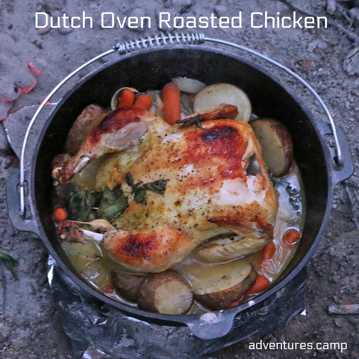 Dutch Oven Chicken and Vegetables Recipe Camping Dinner